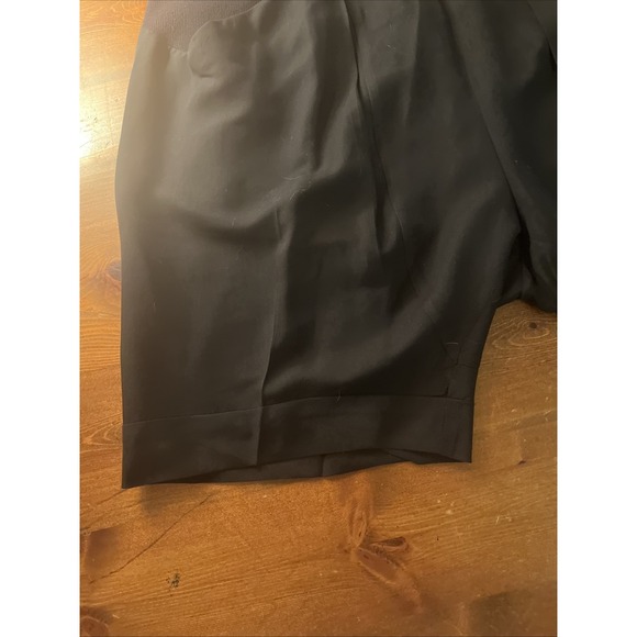 HELMUT LANG WOMENS BLACK COTTON MODAL BLEND CUFFED ELASTIC SHORTS Size 6 - Picture 7 of 12